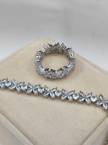 Серебряные наборы украшений: Серебряный браслет+ кольцо Серебро 925 пробы Дизайн Италия Для — 5