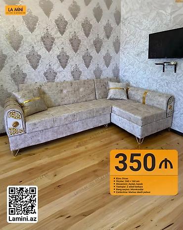 Mebel: Künc divan – rahat və funksional model - Ölçülər: 260 × 160 sm - — 1