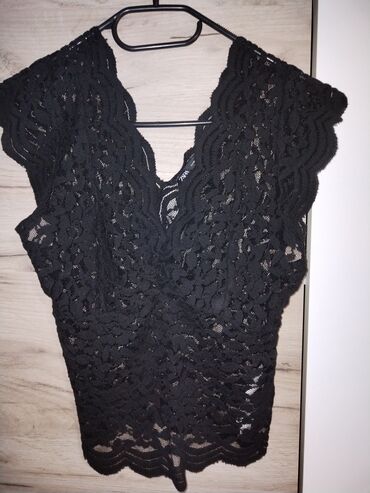 crna cipkasta haljina i cipele: Zara, M (EU 38), Jednobojni, bоја - Crna