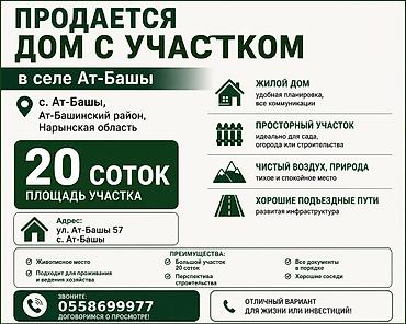 нарынский: Продаётся жилой дом с участком в селе Ат-Башы (Ат-Башинский район — 1