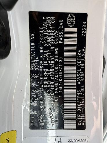 d 4d: Toyota Camry: 2014 г., 2.5 л, Автомат, Бензин, Седан — 9