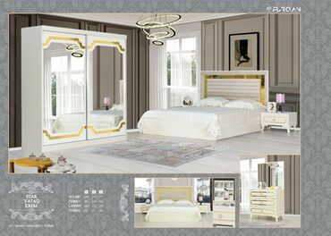 серая мебель: 2 односпальные кровати, Шкаф, Комод, Трюмо, Азербайджан, Новый