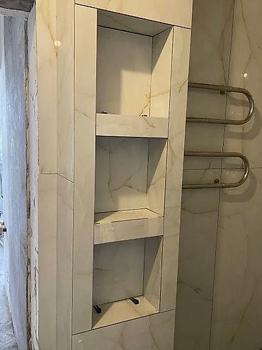 Жасалгалоочу жумуштар: Плиткаларды полго төшөө, Плиткаларды дубалга төшөө | Керамогранит плиткасы | Тикелей төшөө, Горизонталдуу төшөө, Диагоналдуу төшөө 6 жылдан ашык тажрыйба — 5
