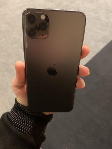 Apple iPhone: IPhone 11 Pro Max, 64 GB, Jet Black, Zəmanət, Simsiz şarj, Sənədlərlə