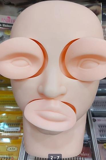 Tibbi avadanlıq: Maniken kəllə 
baş 
makiyaj öyrənmək üçün 
elastik — 2