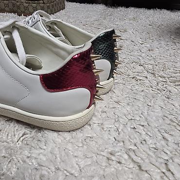кеды gucci: Кроссовки, 37, 37.5, 38, Gucci, Б/у, цвет - Белый, Бесплатная доставка, Самовывоз, Платная доставка — 2