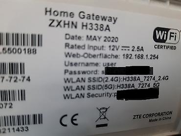 bordo: ZXHN H338A (MiFi) bežični ruter / Home Gateway - Dvopojasni Wi‑Fi: 2.4 — 3