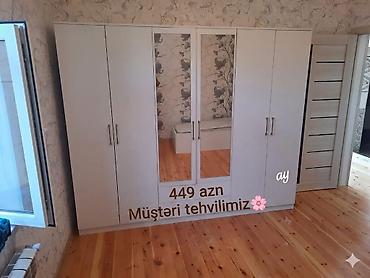 islenmis sifoner: Ağ rəngdə çoxfunksiyalı paltar şkafları Model 1: - Ölçü: 200 x 120 x — 2