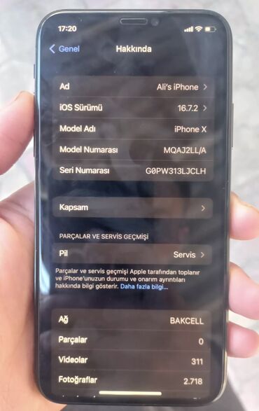 IPhone X, 64 GB, Qara, Face ID