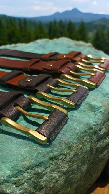 Ремни и пояса: Ремень из натуральной кожи. Толщина 3-4 мм. Длину подберем — 19