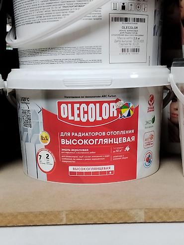Термостойкая эмаль: Эмаль акриловая OLECOLOR для радиаторов отопления, высокоглянцевая — 1