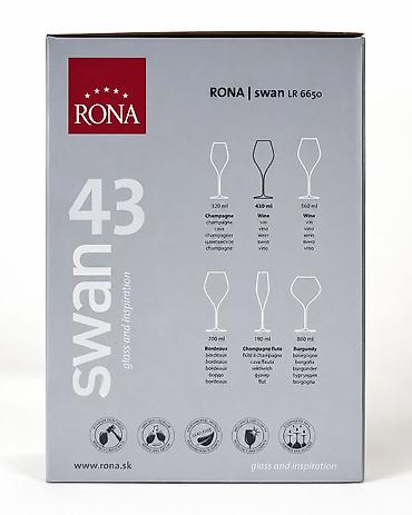 алко рулетка: Набор бокалов для вина RONA Swan 43 - Бренд: RONA (Словакия), серия — 2