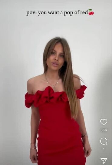 svecane haljine moje krpice: XS (EU 34), color - Red, Evening, Without sleeves