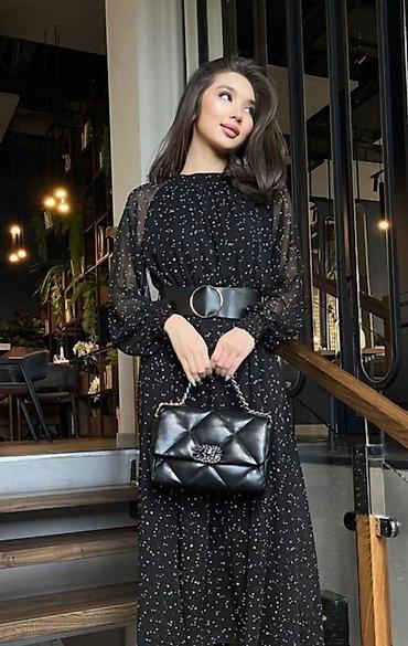 Повседневные платья: Платье из шифона, чёрный в горошек, 950 сом, размер 42-44 at lalafo.kg — 4 Повседневные платья: Платье из шифона, чёрный в горошек, 950 сом, размер 42-44 — 4