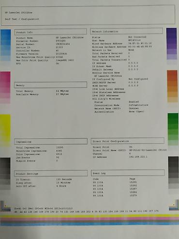 wifi kamera: HP printer color CP1025nw Rengli Printer Usb wifi Katricler doludur — 5