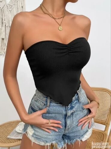 Topovi: L, Viskoza, Jednobojni, bоја - Crna — 16