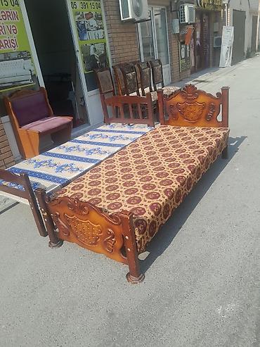İşlənmiş, Təknəfərlik çarpayı, Bazasız, Matras ilə, Siyirməsiz
