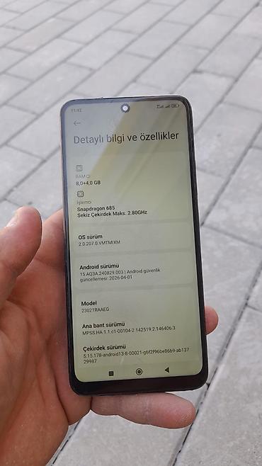ventilyator su ile: Redmi 12, 128 GB, rəng - Mavi, Barmaq izi — 3