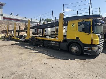 тигил: Автовоз Scania P380 с полуприцепом-платформой для перевозки — 9