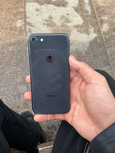 кулер в аренду: IPhone 8, Б/у, 64 ГБ, Черный, Наушники, Защитное стекло, Чехол, 80 %