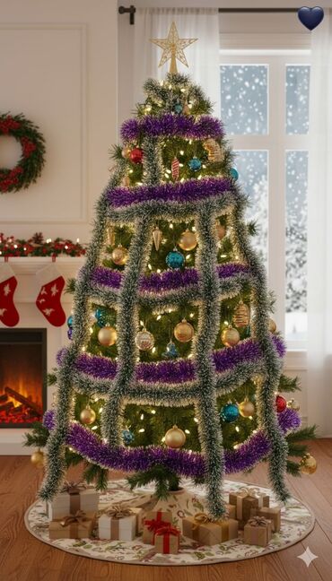 Yeni il ağacları: LED işıqlı Yeni il ağacı – payetli bəzəklərlə - Realistik iynəyarpaq — 32