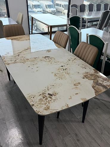 Кухонные столы: Обеденные столы с глянцевой столешницей - Прямоугольная форма — 20