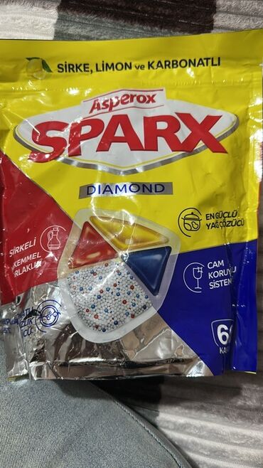 бесфосфатное средство для окон: Asperox Sparx Diamond – qab‑qacaq yuyan maşın üçün çoxfunksiyalı