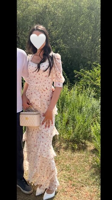 черное летнее платье: Вечернее платье, Классическое, Длинная модель, Шифон, С рукавами, S