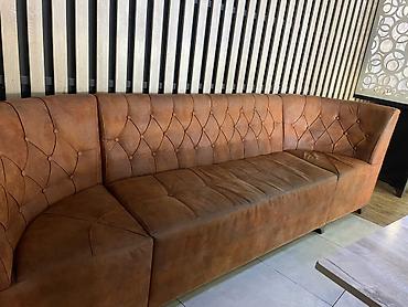Sifarişlə restoran divanları: Künc divan, Taxta — 6