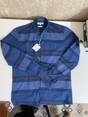 голубая рубашка мужская: Рубашка S (EU 36), цвет - Синий