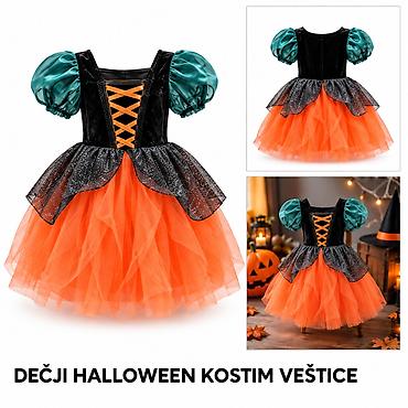 KMT Halloween dečji kostim veštice – narandžasto-crni HW-011 Opis: -