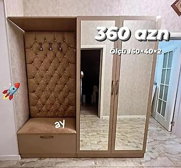 Dolablar: Dəhliz üçün kombinə edilmiş stend-şkaf dəsti - Ölçü: 160×40×2 — 1