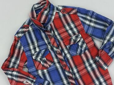 koszula crop top: Shirt 3-4 years, condition - Very good, pattern - Cell, color - Multicolored