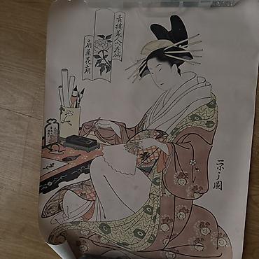 stol sekilleri: Ukiyo-e üslubunda yapon qravür reproduksiyası – /çərçivəsiz poster - — 4