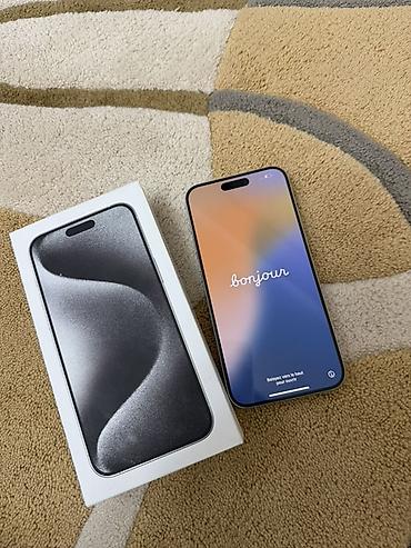 half life: IPhone 15 Pro Max, Б/у, 256 ГБ, White Titanium, Коробка, 86 % — 1