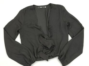 czarne koronkowe bluzki z długim rękawem: Blouse, XS (EU 34), condition - Very good
