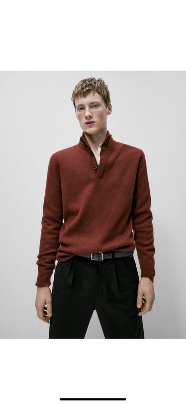 свитер мужские: Свитер, Massimo Dutti, размер L, цвет бежевый, бордо, темно-синий, в