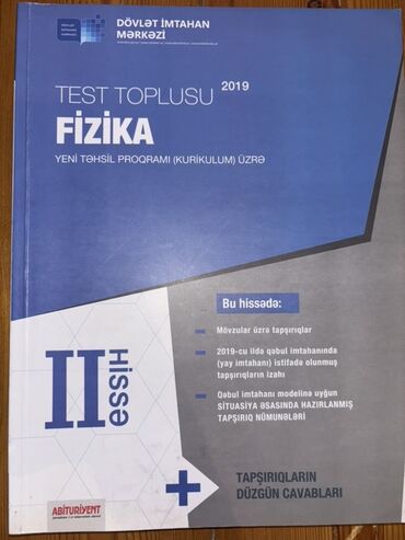 ədəbiyyat dim kitabı: Fizika Məktəbəqədər, 2019 il, Pulsuz çatdırılma