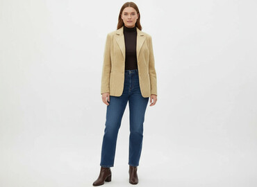 kurtka koszulowa beżowa zara: Women's blazer, size 3XL