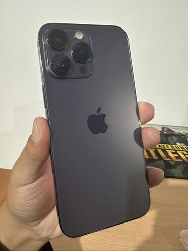 сколько стоит бронированный телефон: IPhone 14 Pro, Колдонулган, 128 ГБ, Deep Purple, Каптама, Кабель, Коргоочу айнек, 85 %