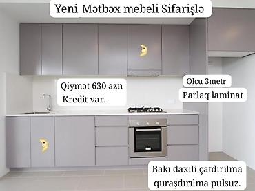 rezapal: 🟣Yeni mətbəx mebeli 🆘 *1 pqm görə qiymətlər* 🟣Mat Laminat *180 azn* — 1