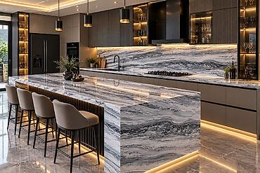 tebii daşlar: Premium təbii daşdan mətbəx və interyer həlləri - Material: Yüksək — 8