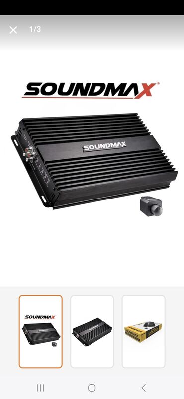 güclü fənər: SoundMax 4000.1 monoblok Cox guclu monoblokdu tezedi pakovka