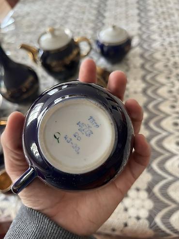 fırst class cay: Çay dəsti, rəng - Göy, Farfor, 6 nəfərlik — 4