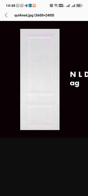 Otaq qapıları: Yeni Otaq qapısı Zamok ilə, Zəmanətsiz, Ödənişli quraşdırma, Pulsuz çatdırılma — 6