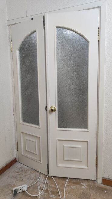 двери двойной: Глухая дверь, Распашная, Б/у, 2000 *80, Самовывоз