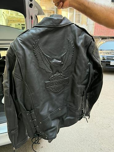 Moto geyim: Harley-Davidson dəri motosiklet gödəkcəsi - Rəng: qara - Material — 4