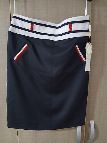 Women's Clothing: Elegantna ženska suknja – tamnoplava olovka kroja sa sportskim — 1