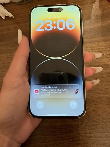 iphone 8plus barter: IPhone 14 Pro, Qızılı, Face ID — 2