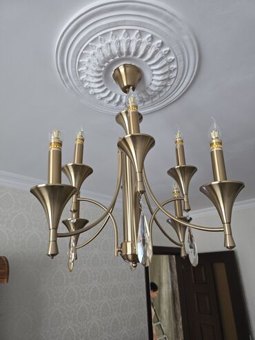 led isiqlar tavan ucun: Led Çılçıraq, 4 və daha çox lampa, Metal